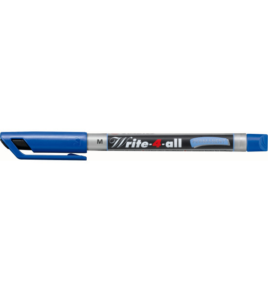 Marc. Permanente, Write-4-all, Punta Redonda, Medio M, 1.0 mm, Azul, Unidad